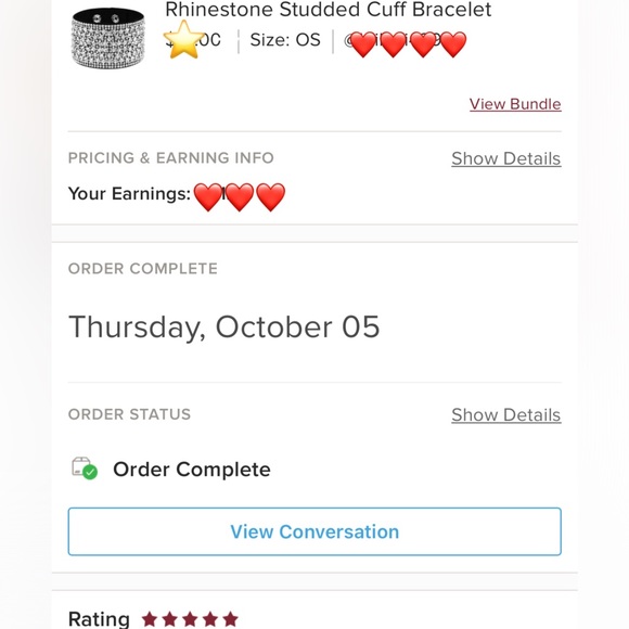 Rhinestone Studded Cuff Bracelet - Picture 2 of 4